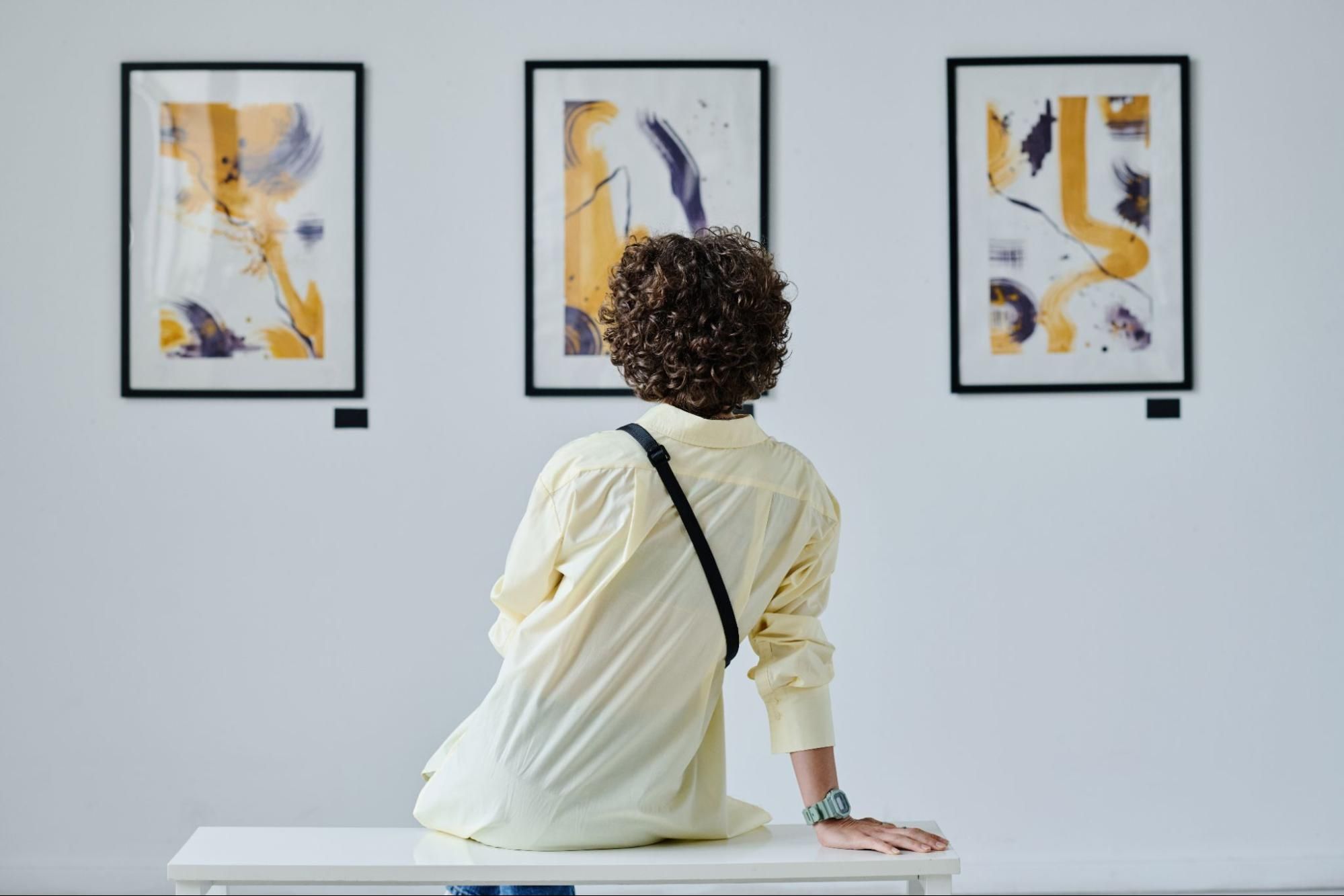 Woman Sitting at the Washington DC Art Museum