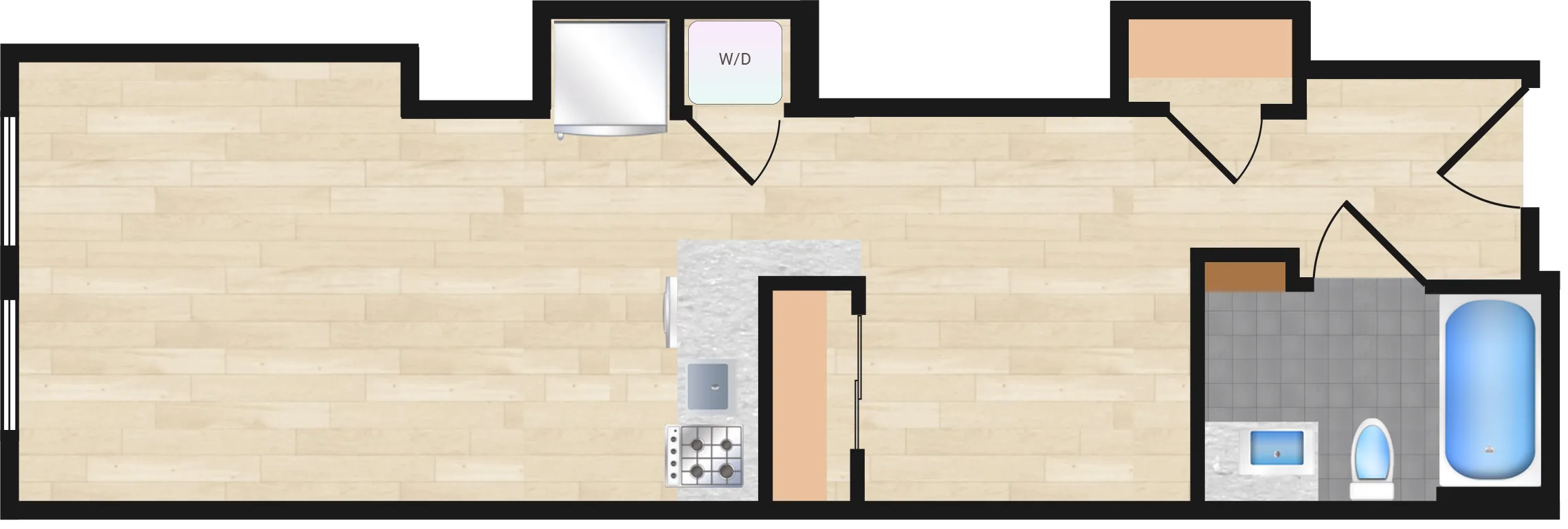 Jr. One Bedroom — Jr One Bedroom 426 floor plan