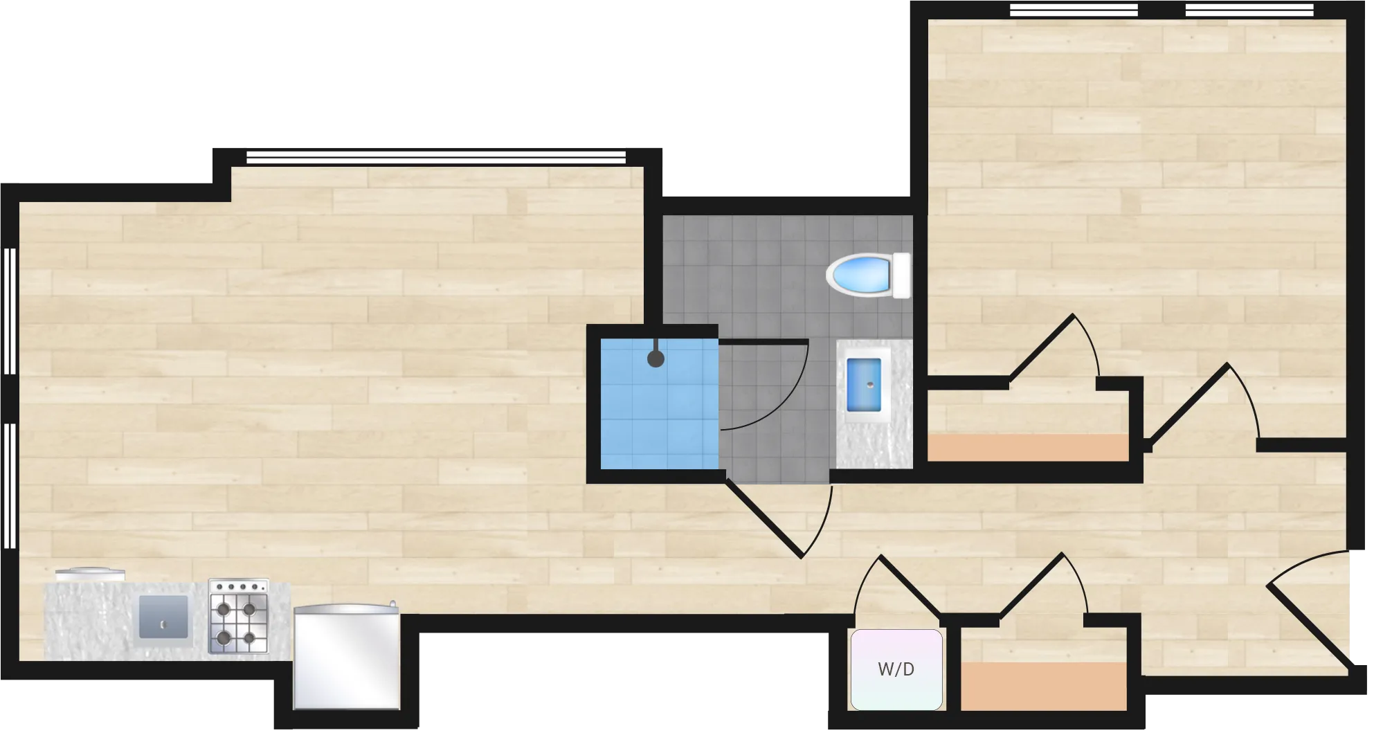 One Bedroom — One Bedroom 321 floor plan