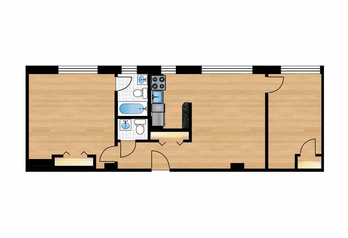 Two Bedroom — Tier 1 floor plan