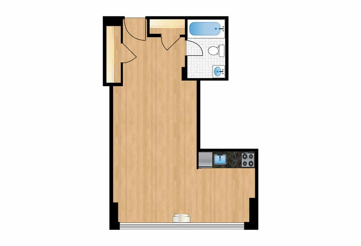 Studio — Tier 10 floor plan