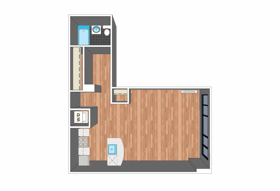 Studio — Tier 12 floor plan