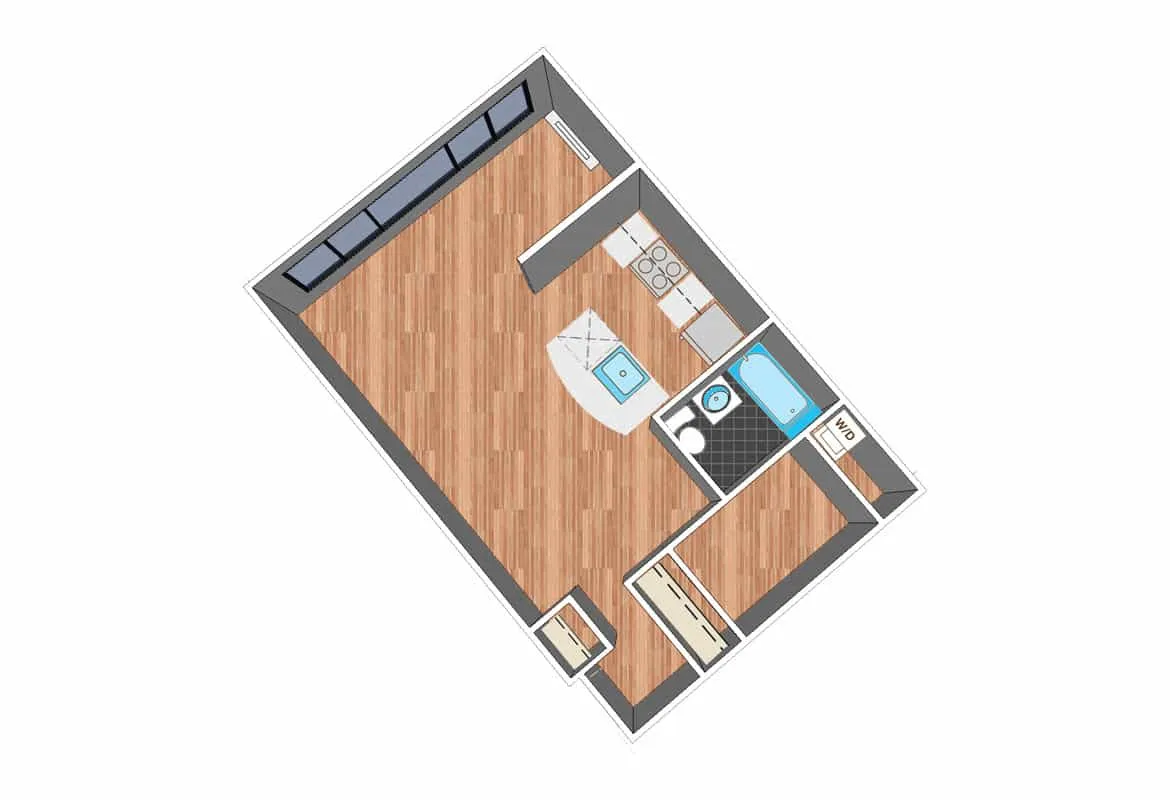 Studio — Tier 14 floor plan