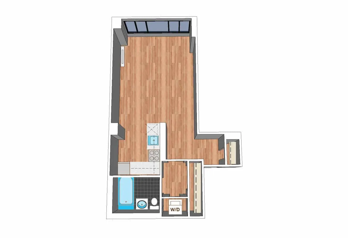Studio — Tier 20 floor plan
