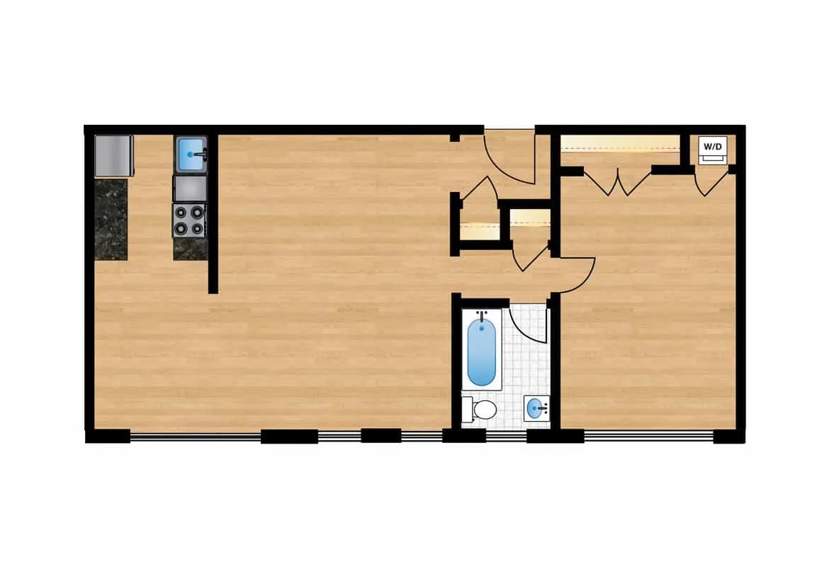 One Bedroom — Tier 22 floor plan