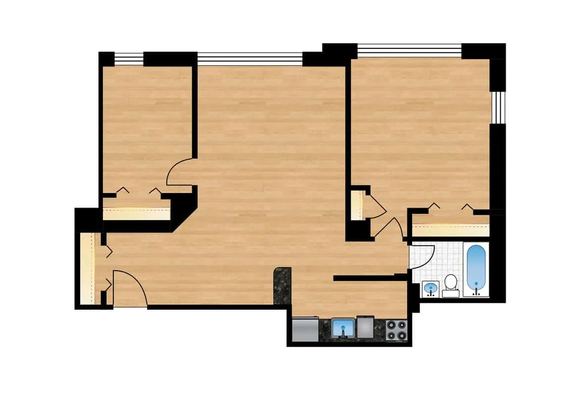 Two Bedroom — Tier 3 floor plan