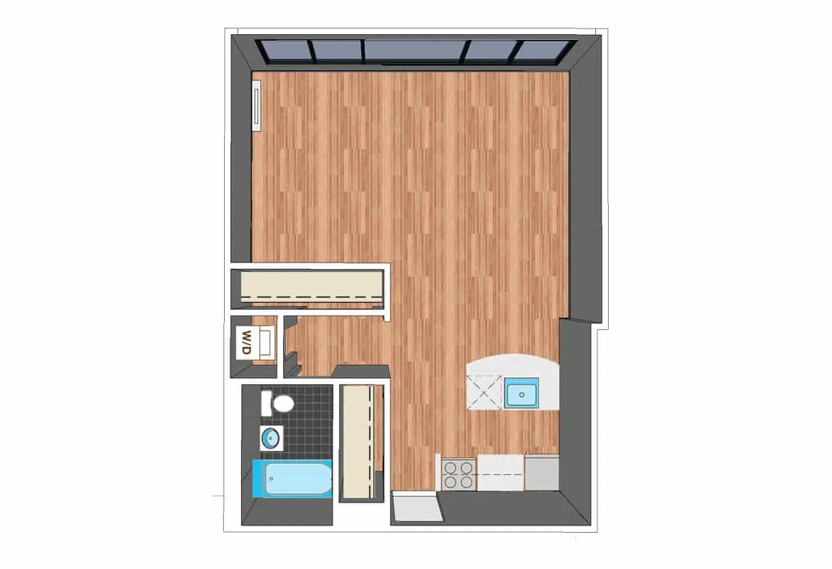 Studio — Tier 6-8 floor plan