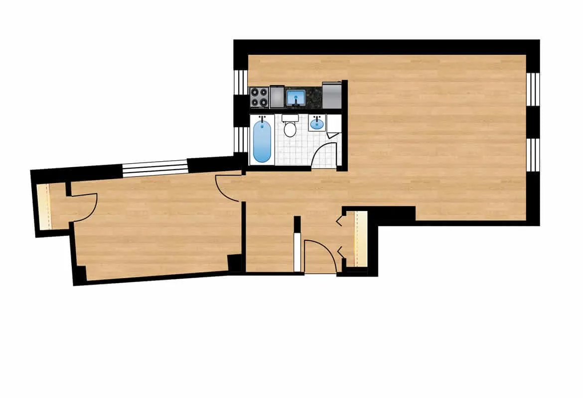 One Bedroom — Tier 7 floor plan