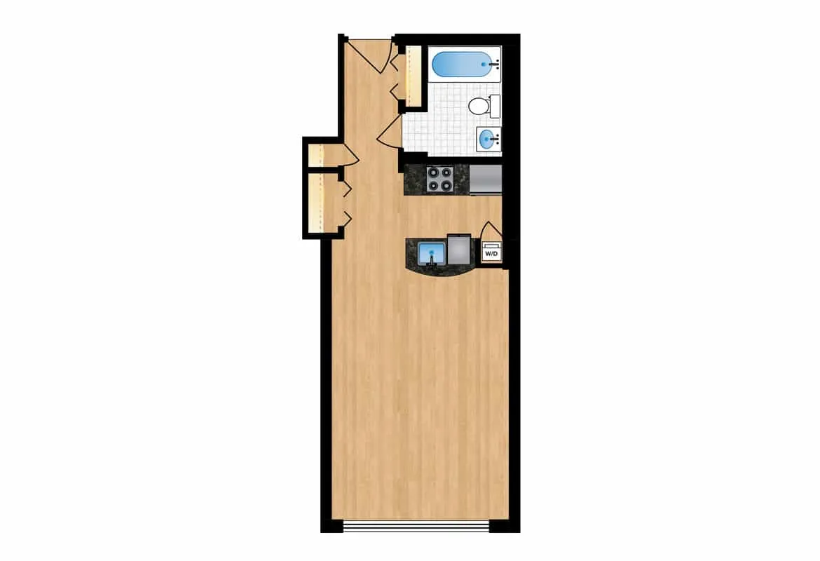 Studio — Tier 8-9 floor plan