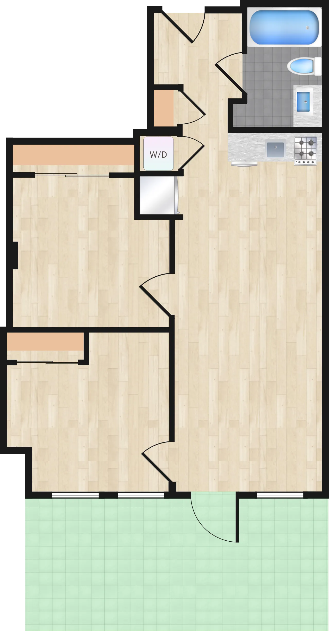 Two Bedroom — Two Bedroom 119 floor plan