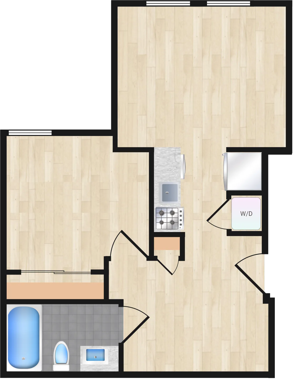 Two Bedroom — Two Bedroom 421 floor plan