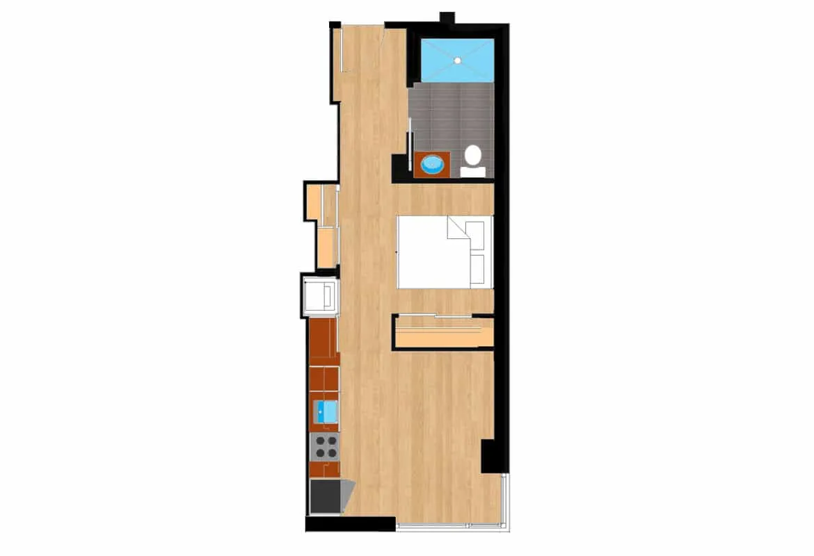 Jr. One Bedroom — Unit 101 floor plan