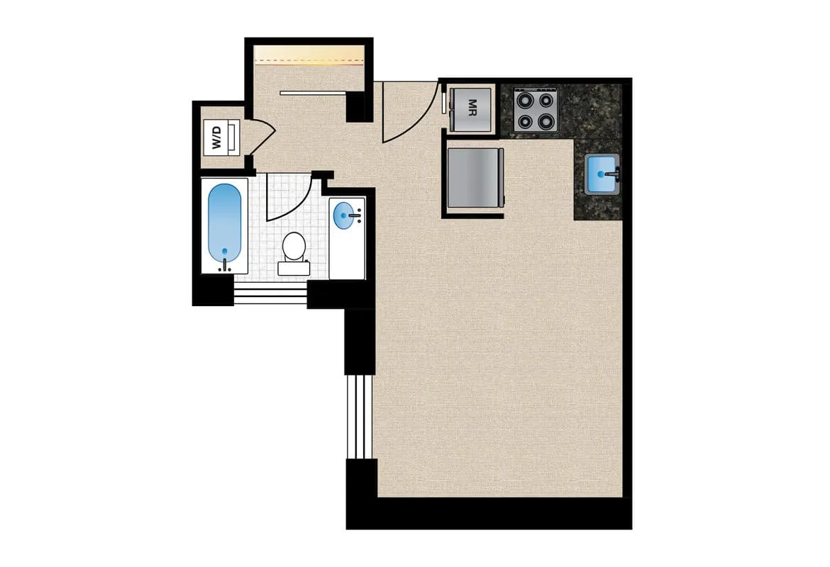 Studio — Unit 6 floor plan