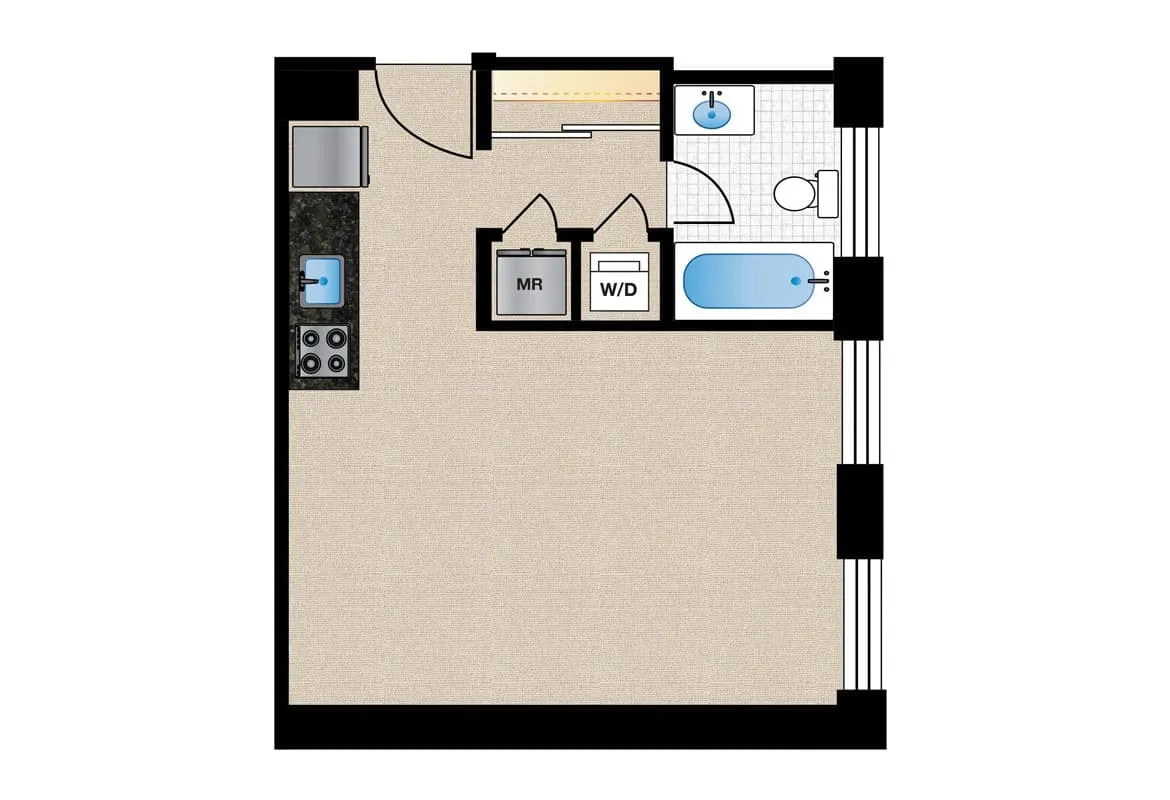 Studio — Unit 7 floor plan