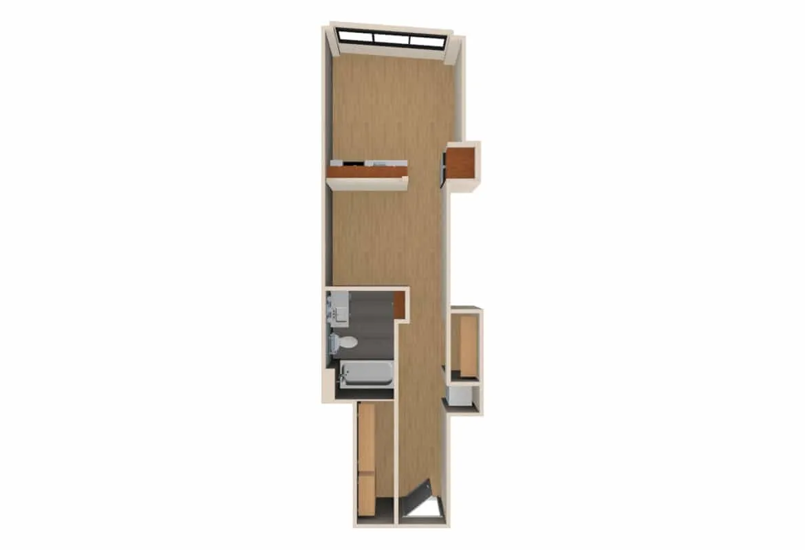 Jr. One Bedroom — Unit 707 floor plan