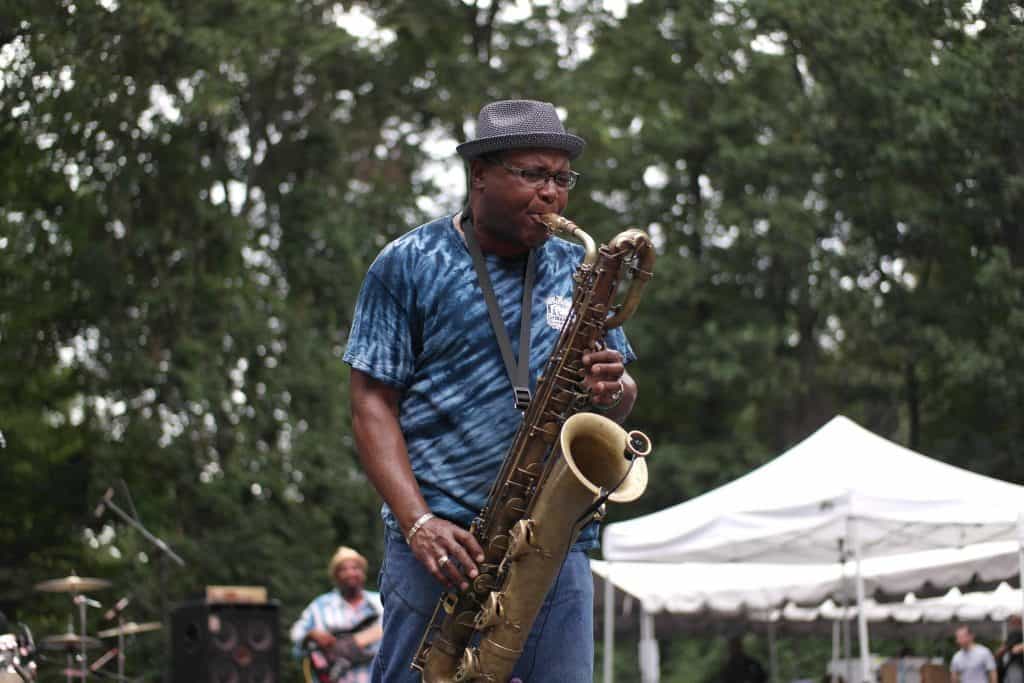 D.C. Blue Festival Male Musician With Saxophone