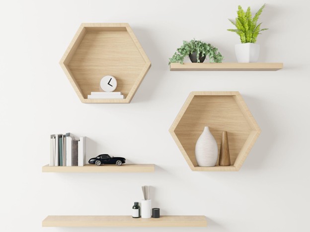 Hanging Wood Shelving Decor