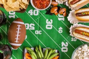 Football Watch Party Decor and Food
