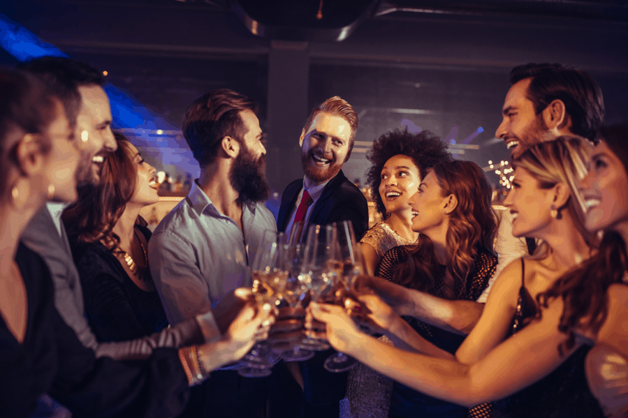 People Having Fun at a Bar Event