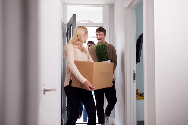 College Student Moving into their Luxury Georgetown Apartment